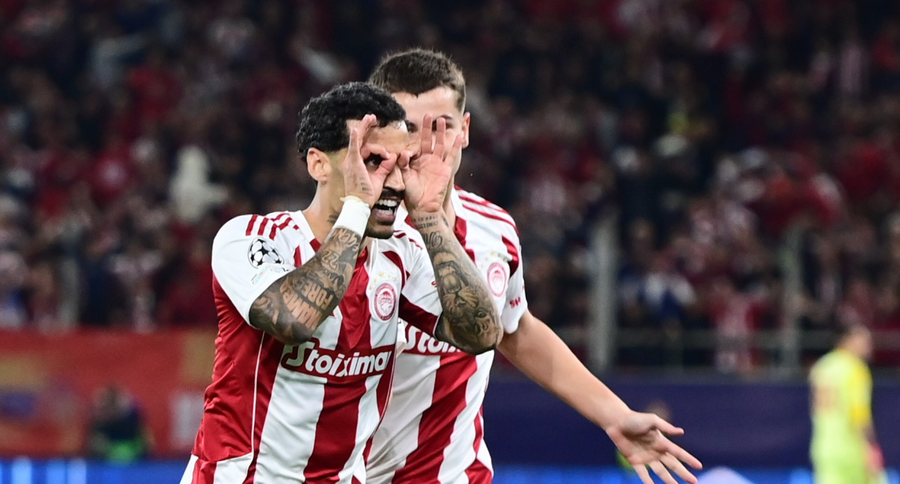 Ο Τσικίνιο πανηγυρίζει το γκολ / Πηγή: Eurokinissi