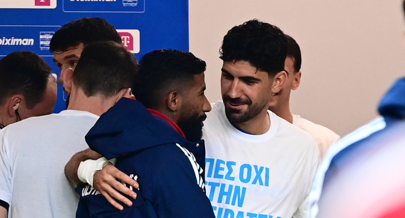 Ο Ανδρέας Μπουχαλάκης με τον Ροντινέι / Πηγή: Eurokinissi