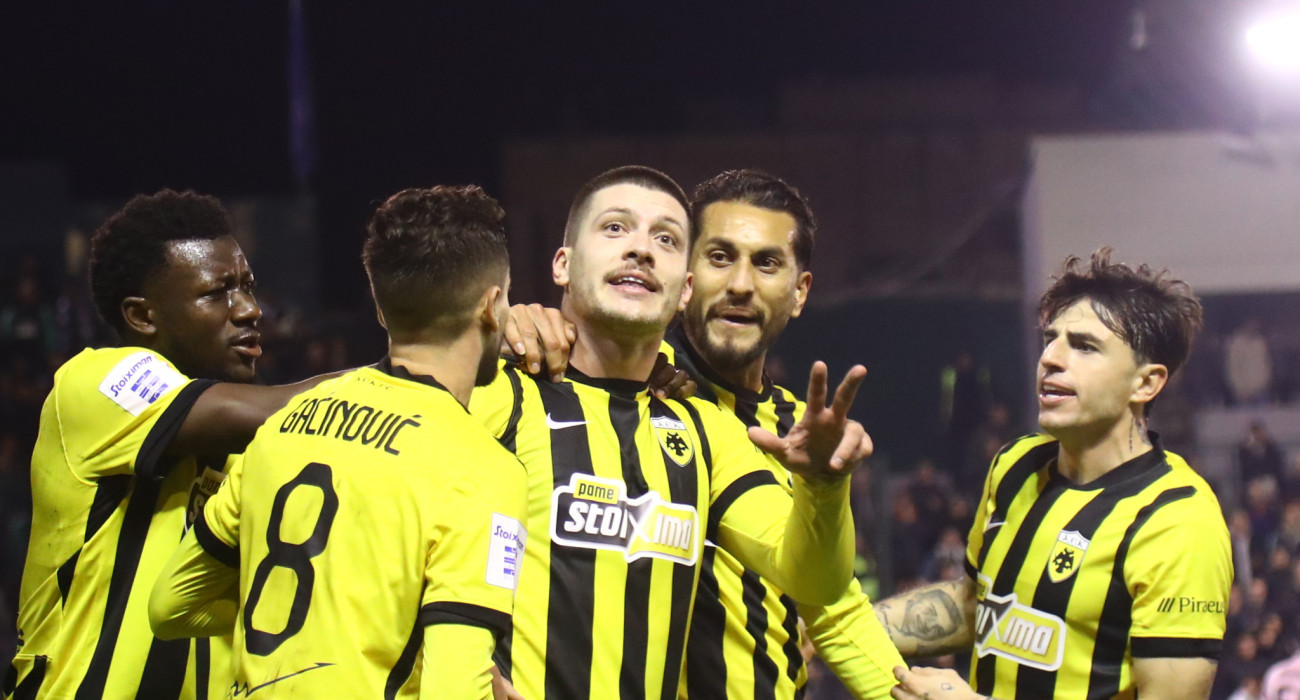 Οι ποδοσφαιριστές της ΑΕΚ πανηγυρίζουν / Πηγή: Eurokinissi