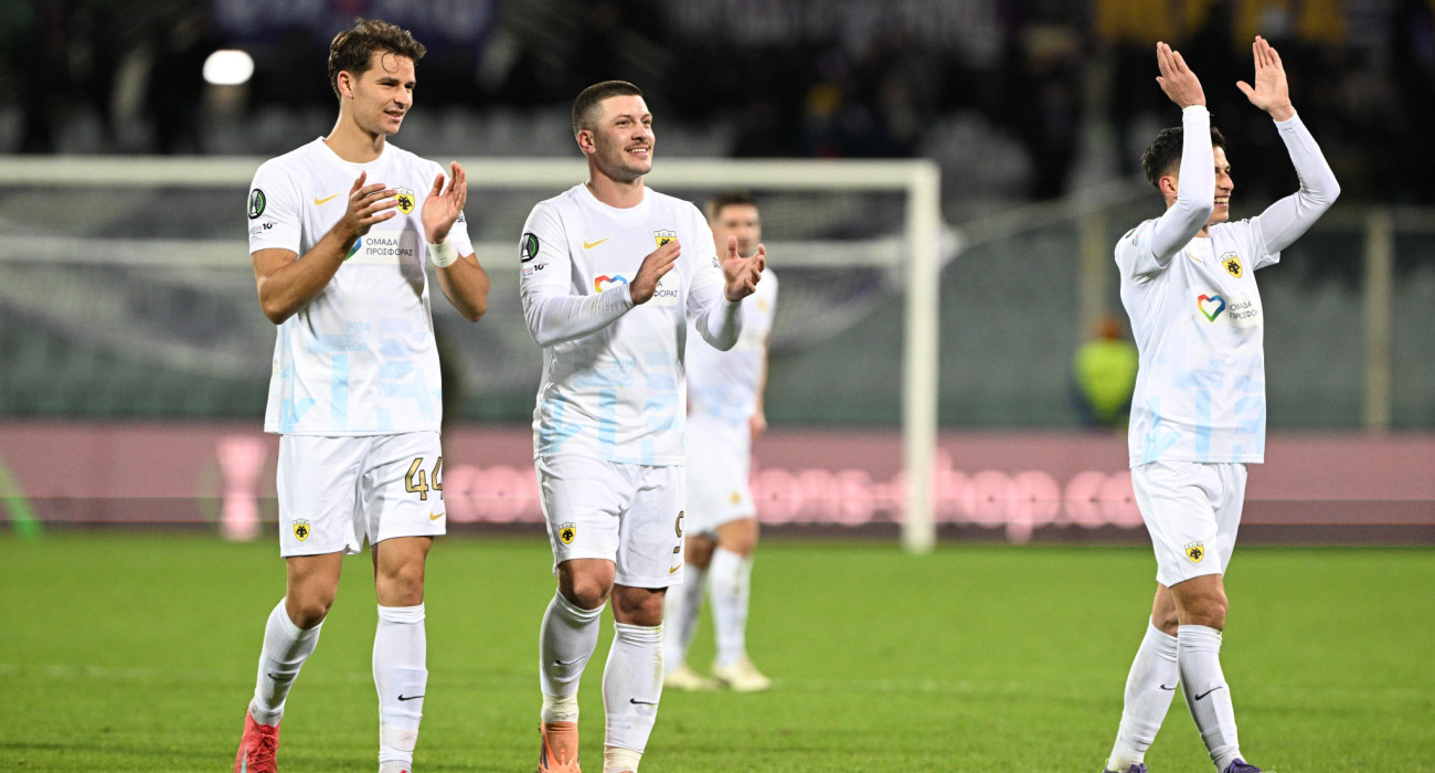 Οι ποδοσφαιριστές της ΑΕΚ πανηγυρίζουν / Πηγή: Eurokinissi