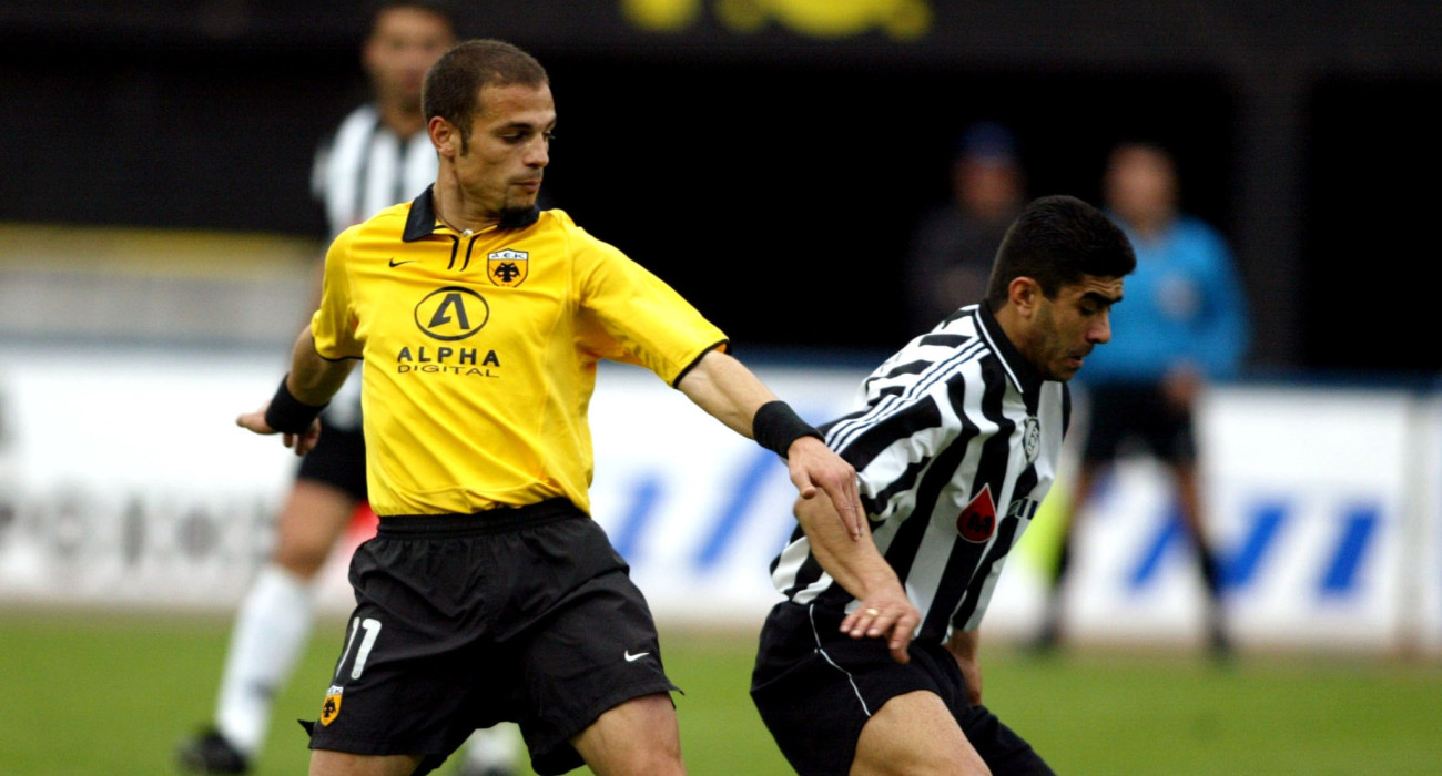 Ντέμης Νικολαΐδης και Παύλος Αδάμος σε ΑΕΚ-ΟΦΗ του παρελθόντος / Πηγή: Eurokinissi