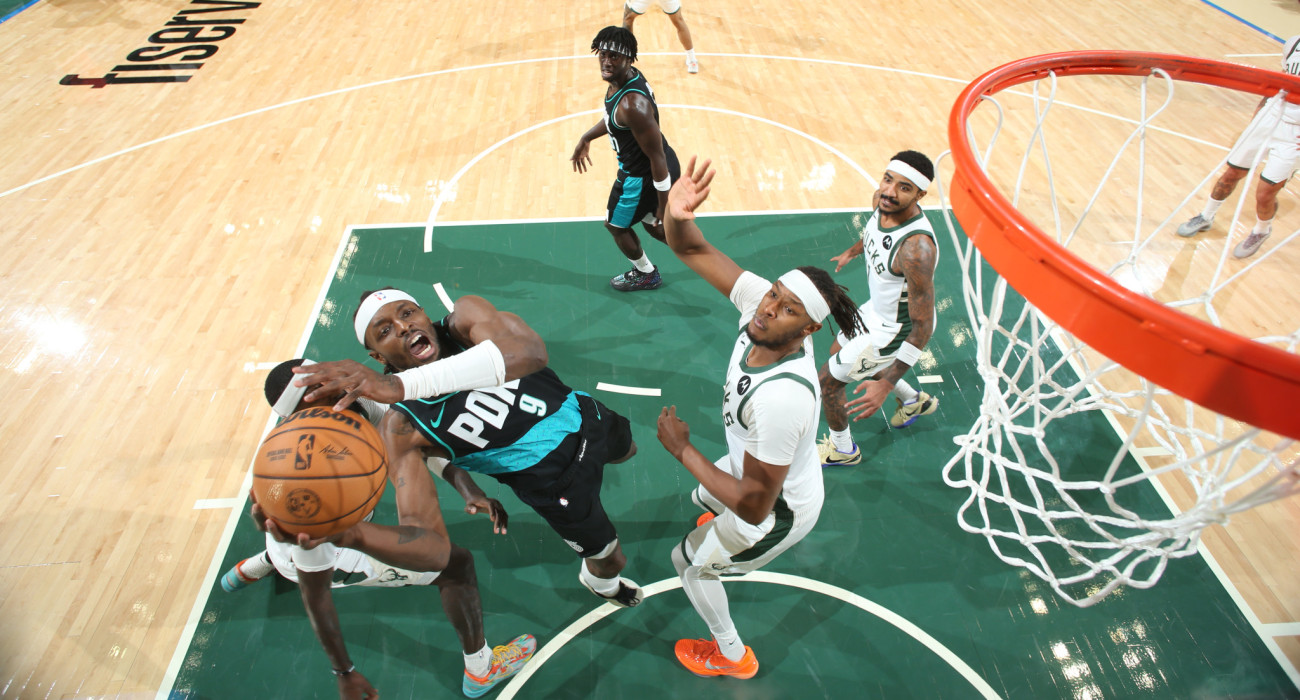 Ο φοβερός Τζαρέμι Γκραντ των Μπλέιζερς /  (Photo by Gary Dineen/NBAE via Getty Images)