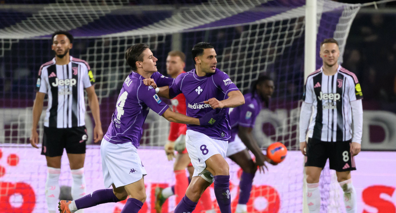 Οι ποδοσφαιριστές της Φιορεντίνα πανηγυρίζουν / Πηγή: Imago