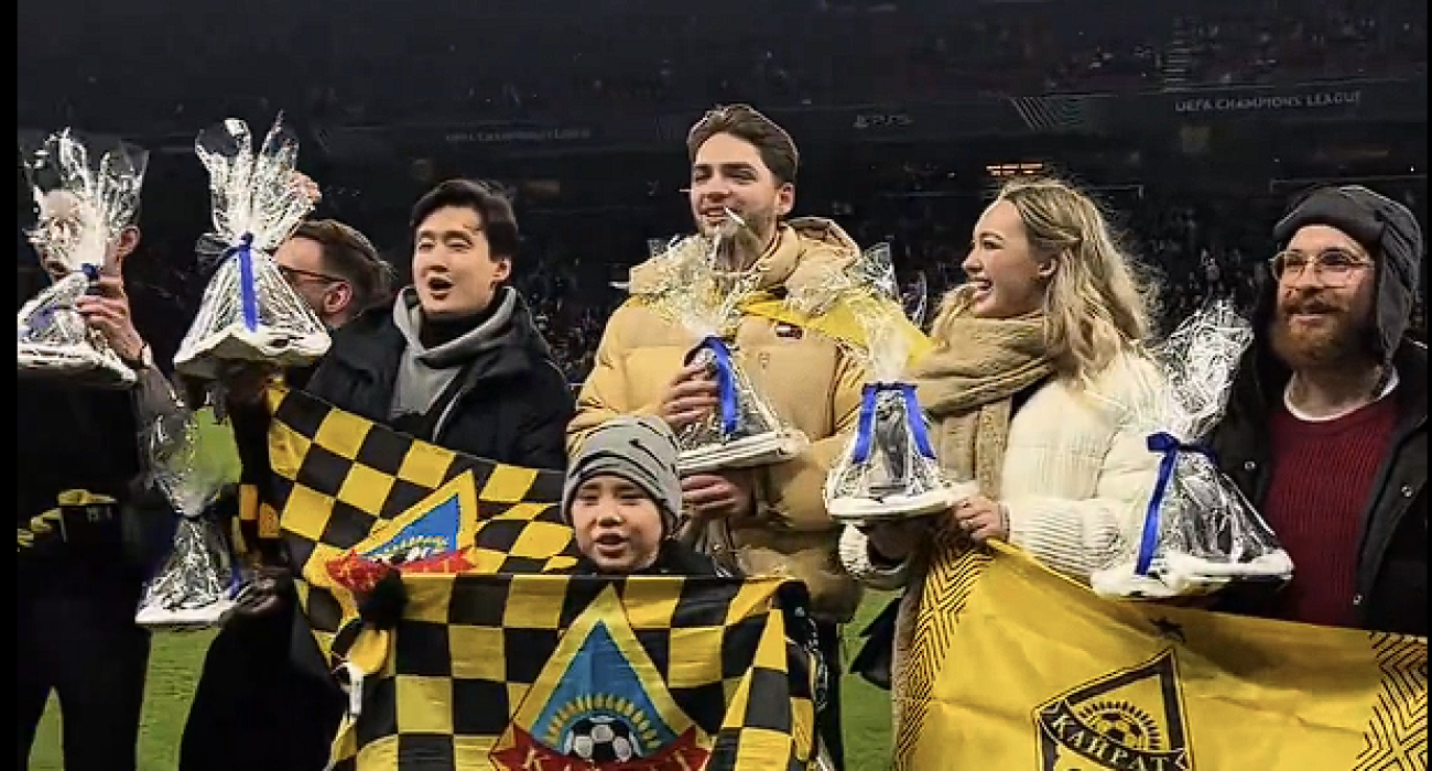 Οι οπαδοί της Καϊράτ Αλμάτι στην Κοπέγχαγη / Screenshot