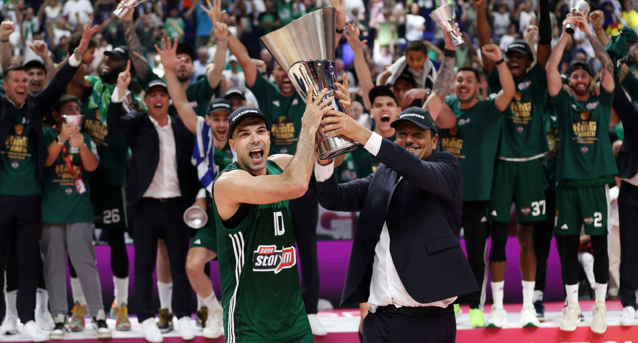 Εργκίν Αταμάν και Κώστας Σλούκας στην κατάκτηση της EuroLeague στο Βερολίνο / Πηγή: Intime