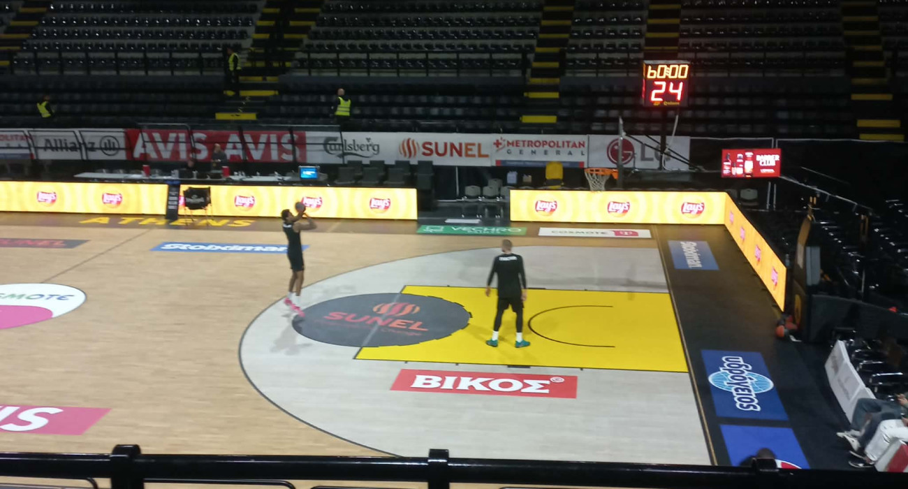 Από νωρίς στη Sunel Arena για ατομική δουλειά Μπράουν και Χαραλαμπόπουλος (video)