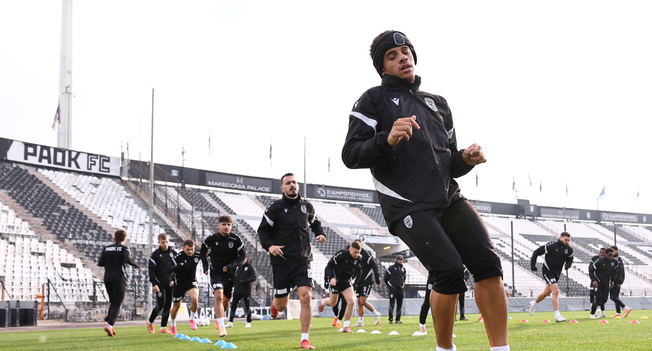 Η προπόνηση του ΠΑΟΚ στην Τούμπα / Πηγή: Eurokinissi