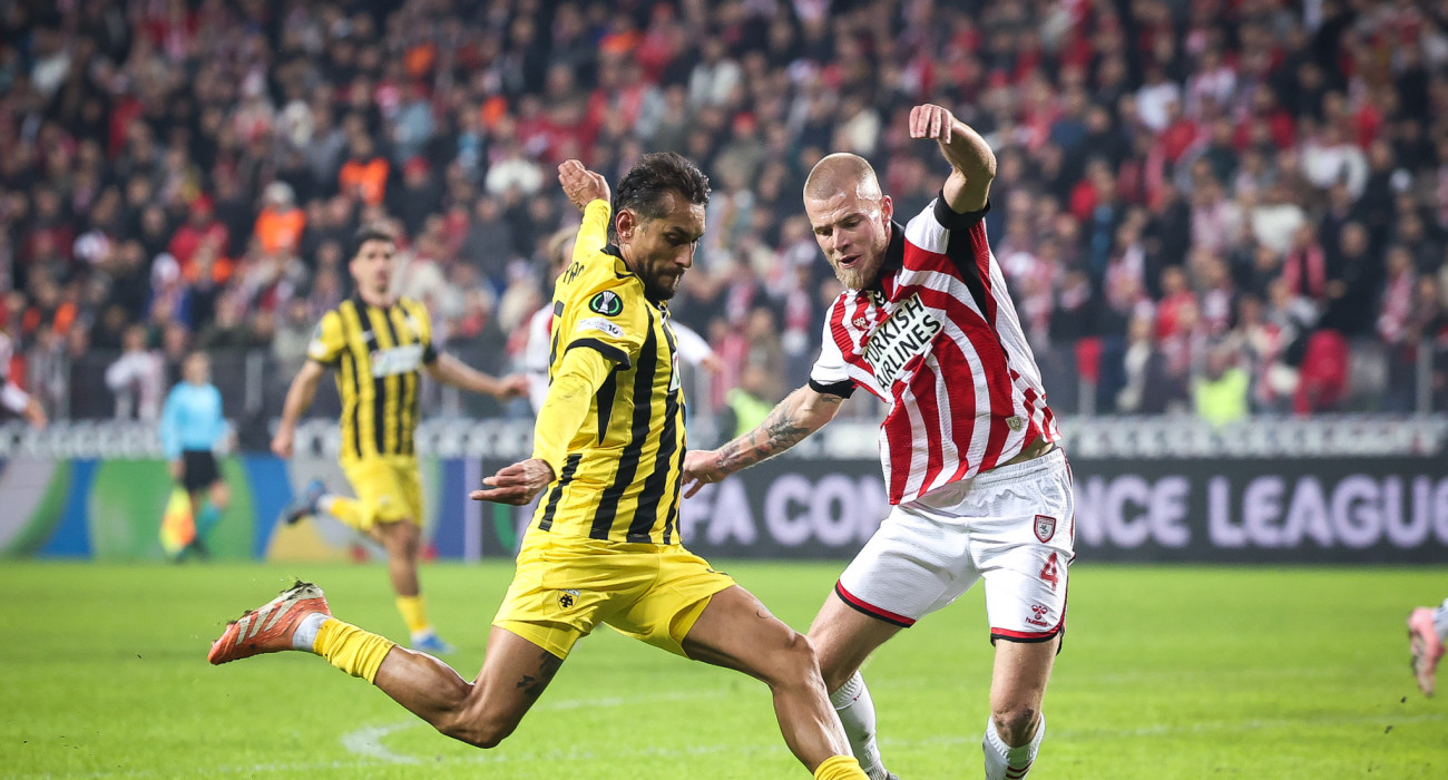 Στιγμιότυπο από την αναμέτρηση της ΑΕΚ με τη Σαμσουνσπόρ / Πηγή: Eurokinissi