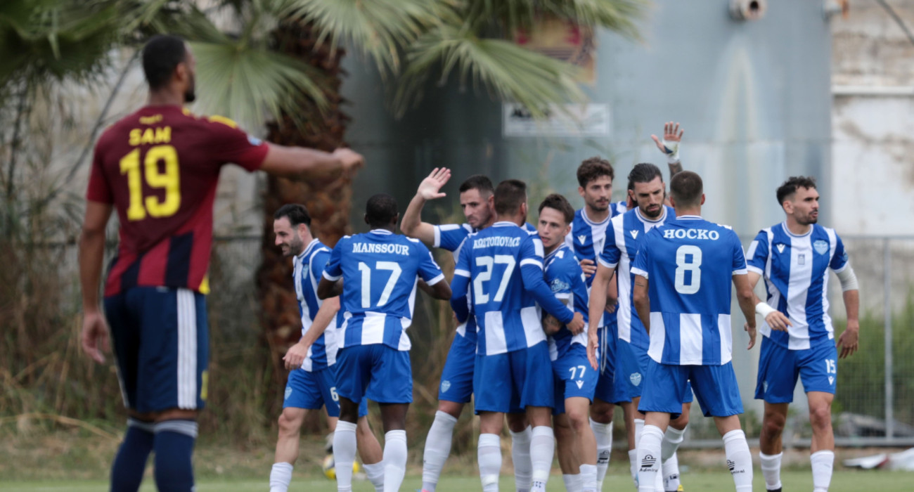Οι ποδοσφαιριστές του Αιγάλεω πανηγυρίζουν / Πηγή: intime