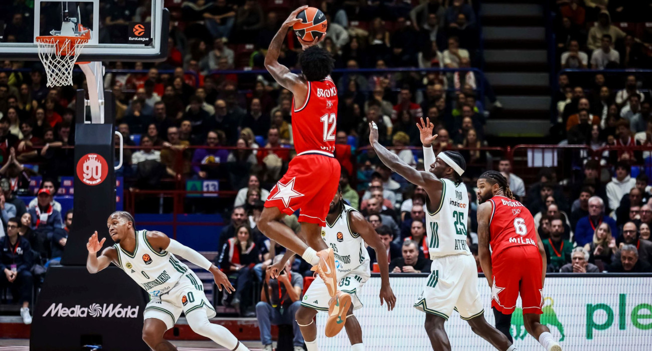 Άργησε να ξυπνήσει στο Μιλάνο ο Παναθηναϊκός, ο Μπρουκς διέλυσε την ανύπαρκτη άμυνά του