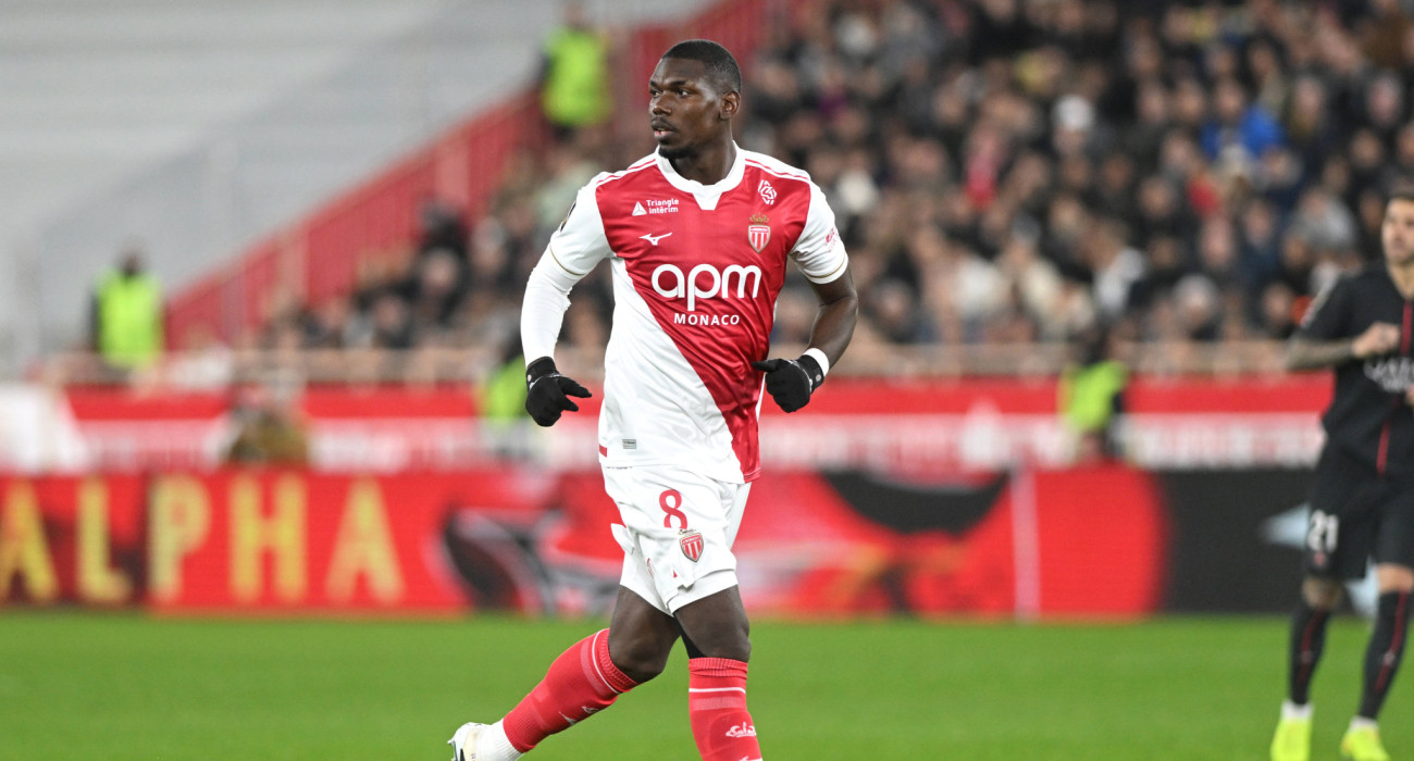 Ο Πολ Πογκμπά με τη φανέλα της Μονακό / Πηγή: Imago