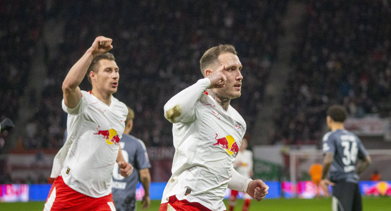 Παίκτες της Λειψίας πανηγυρίζουν / Πηγή: Imago