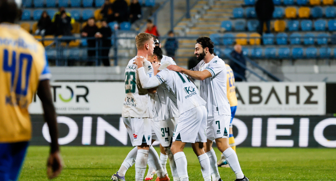 Οι πανηγυρισμοί των παικτών του Λεβαδειακού / Πηγή: Eurokinissi