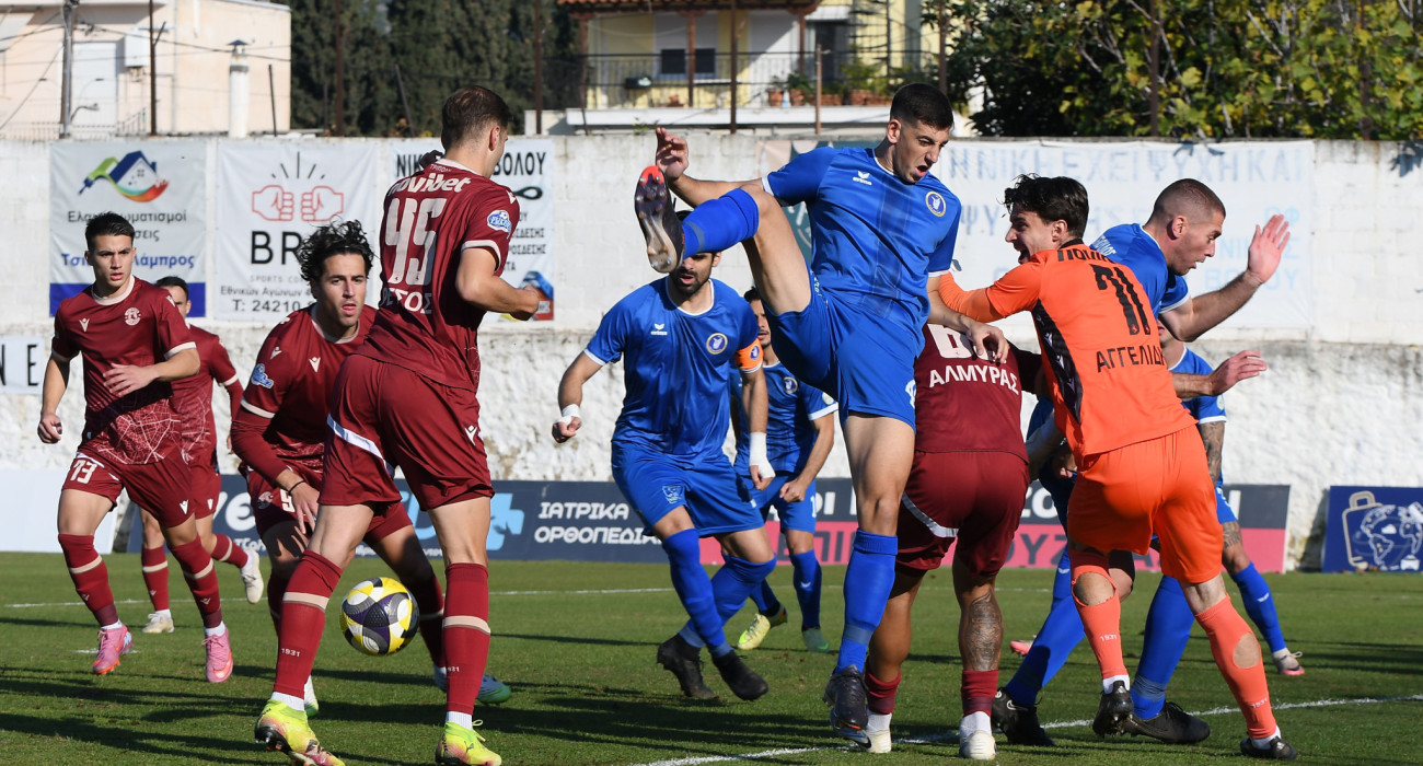 Στιγμιότυπο από το παιχνίδι Νίκη Βόλου - Αστέρας AKTOR Β / Πηγή: intime