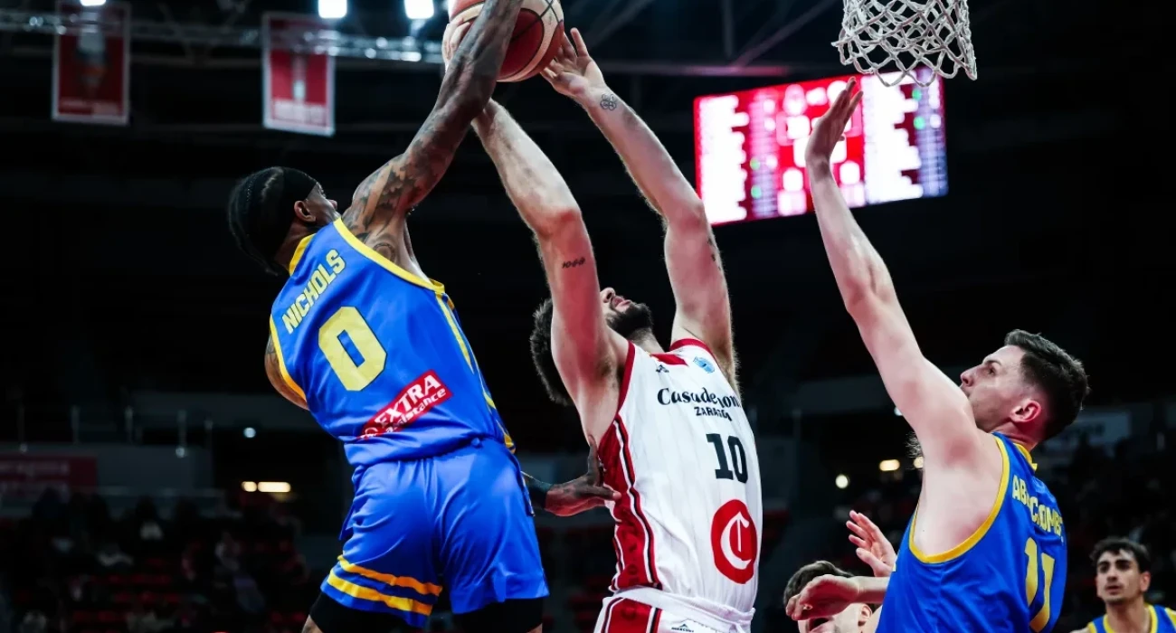 Στιγμιότυπο από το παιχνίδι Σαραγόσα - Περιστέρι, Πηγή: FIBA