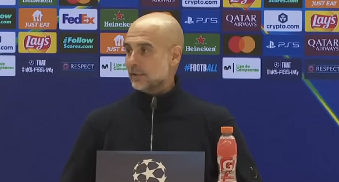Ο Πεπ Γκουαρδιόλα στην συνέντευξη Τύπου / Screenshot