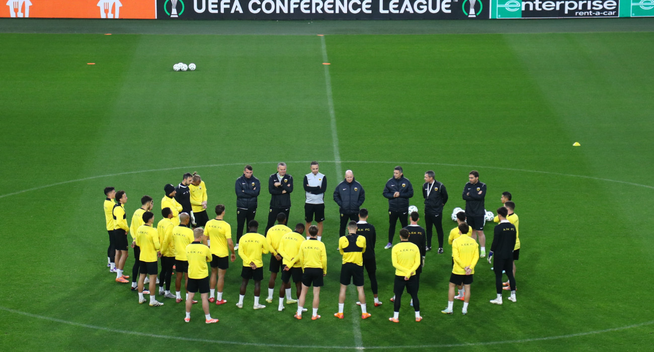 Προπόνηση της ΑΕΚ στην OPAP Arena / Πηγή: Eurokinissi