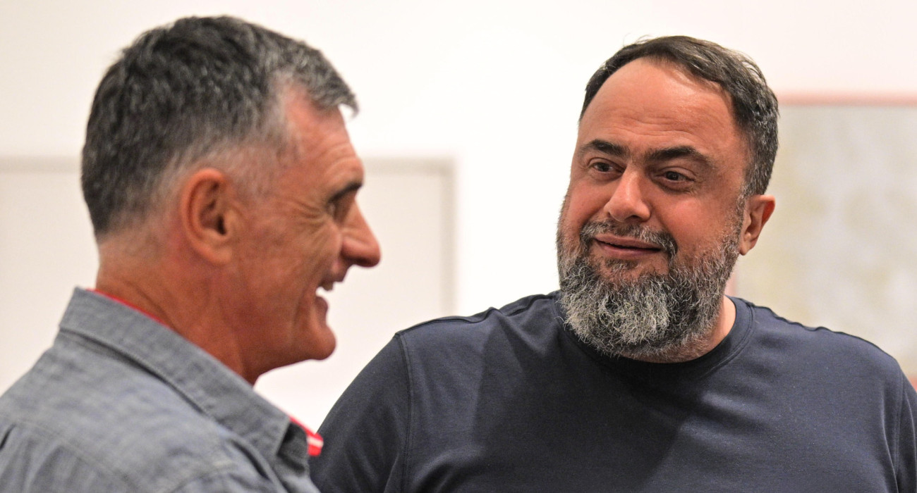 Ο Χοσε Λουις Μεντιλιμπαρ και ο Βαγγέλης Μαρινάκης / πηγη: eurokinissi
