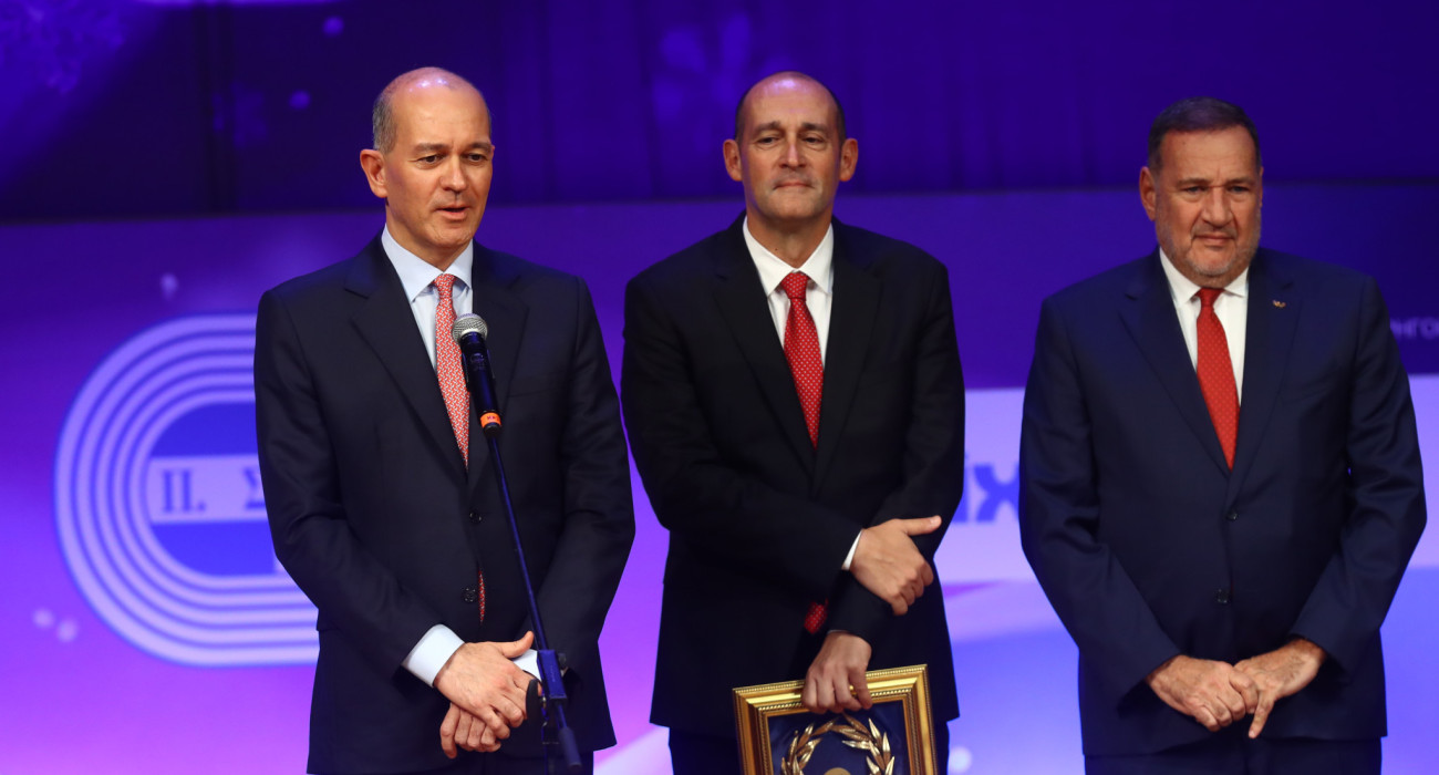 Ο Γιώργος Αγγελόπουλος μιλάει στην τιμητική εορτή του ΠΣΑΠ, Πηγή: Eurokinissi