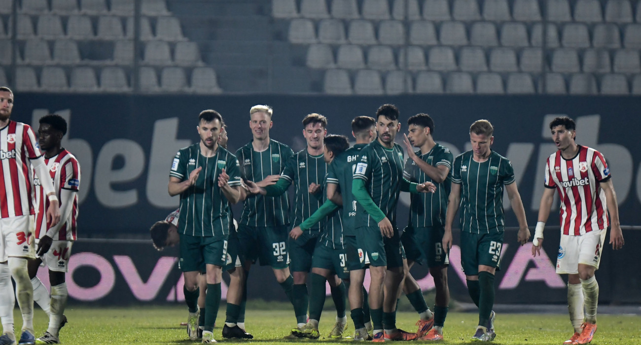 Οι ποδοσφαιριστές του Λεβαδειακού πανηγυρίζουν / Πηγή: eurokinissi