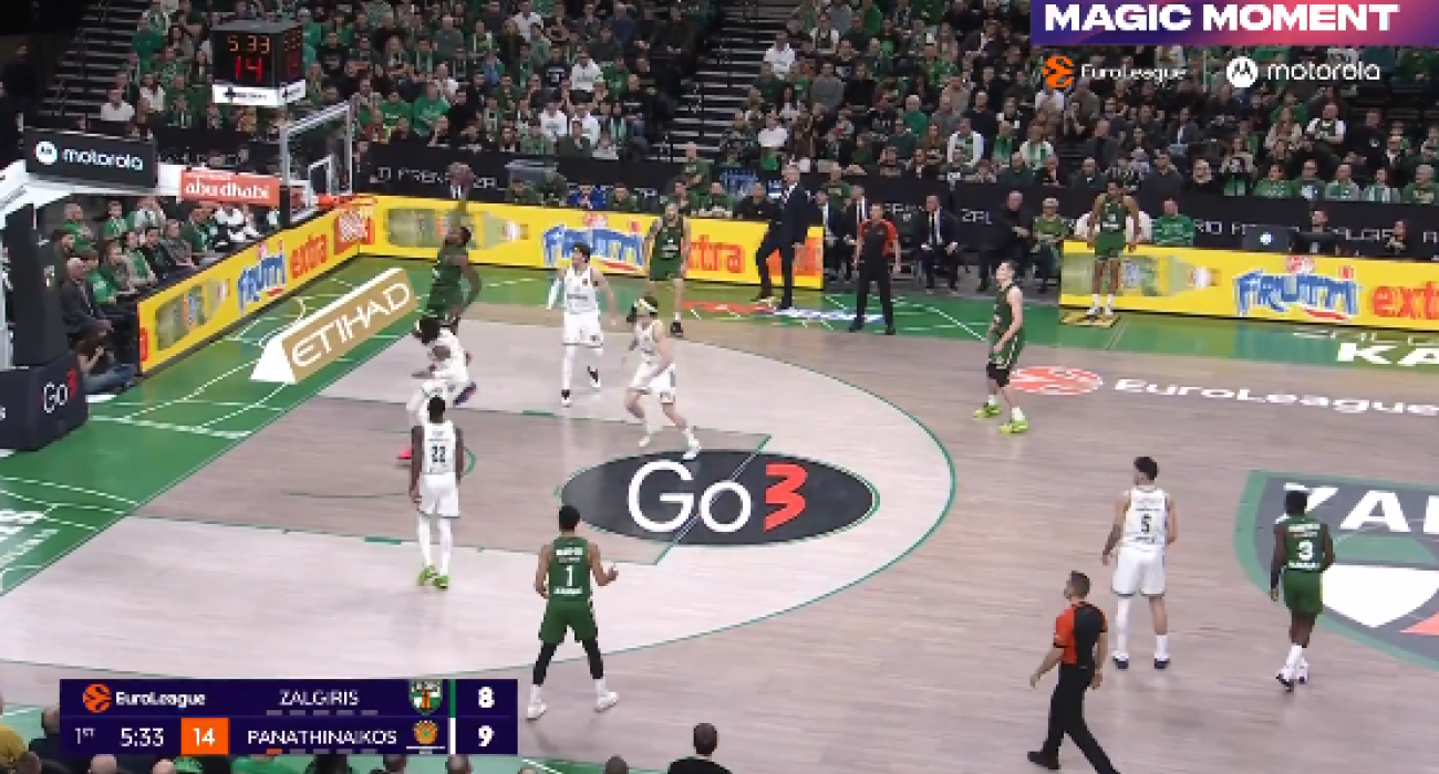 Ο Ράιτ «άδειασε» την άμυνα και... πέταξε στο καλάθι του Παναθηναϊκού (video)