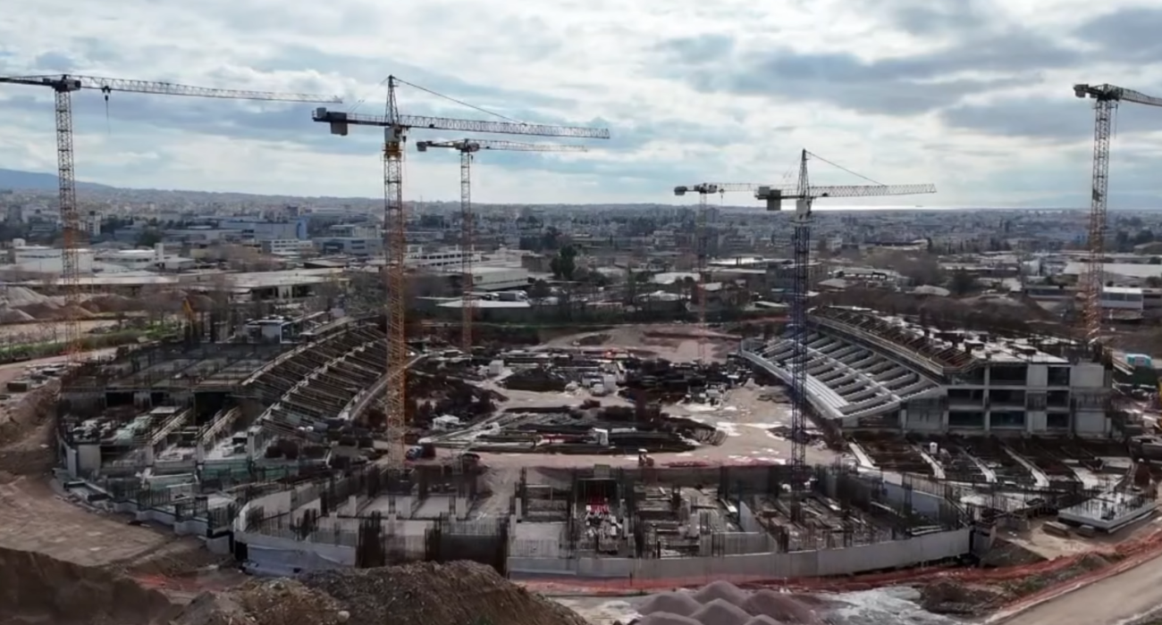 Πανοραμική άποψη του νέου γηπέδου του Παναθηναϊκού στον Βοτανικό / Screenshot