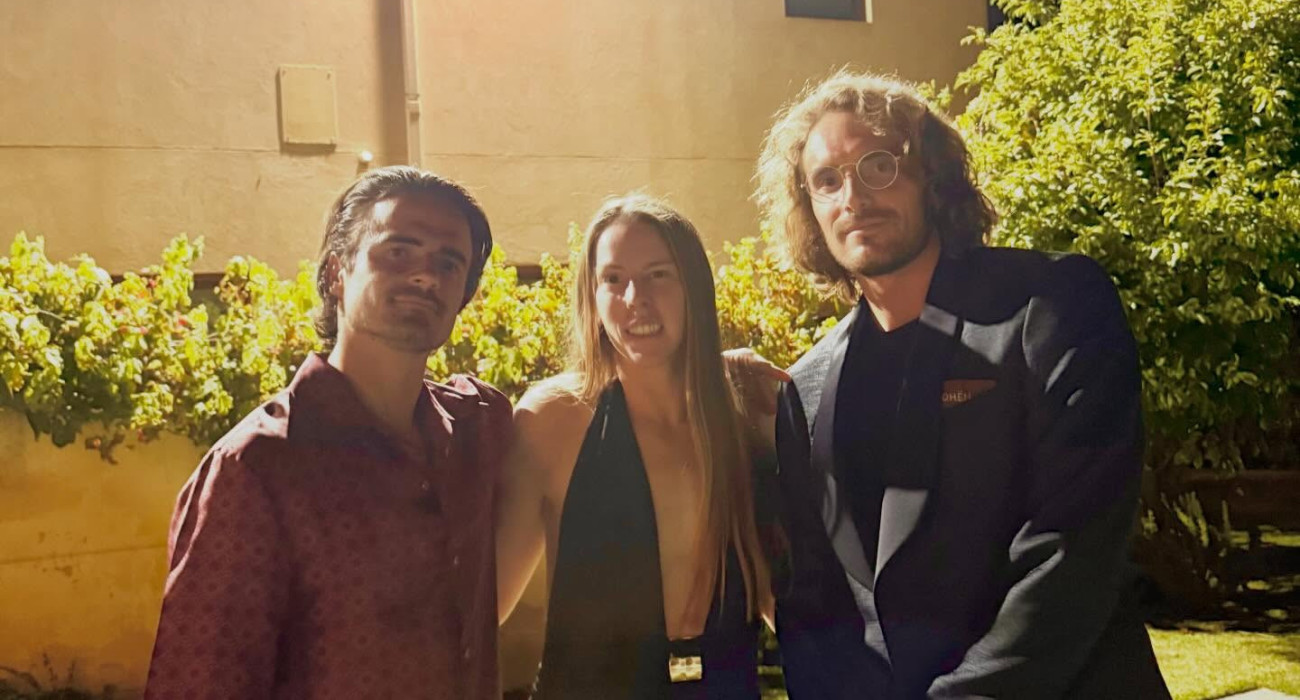 Τα αδέρφια Τσιτσιπά και η Δέσποινα Παπαμιχαήλ / Πηγή: @despinapapamichail