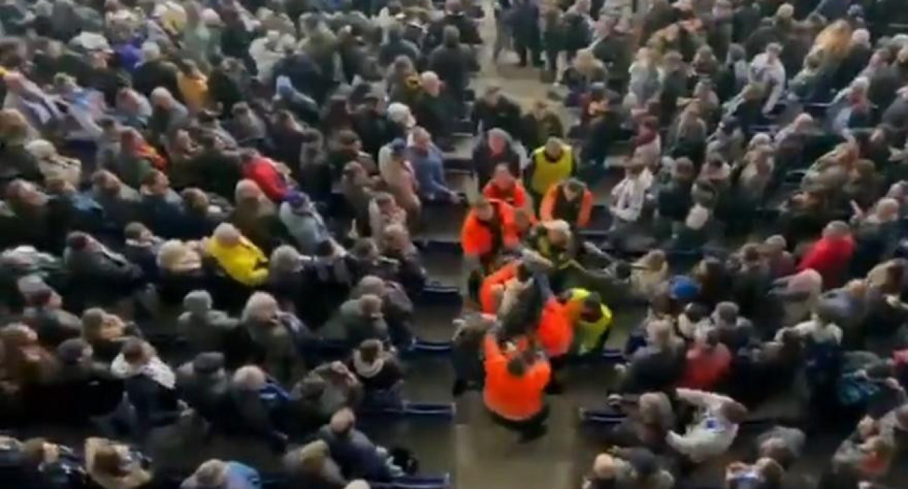 Η στιγμή της έντασης στο γήπεδο της Εσπανιόλ / Screenshot