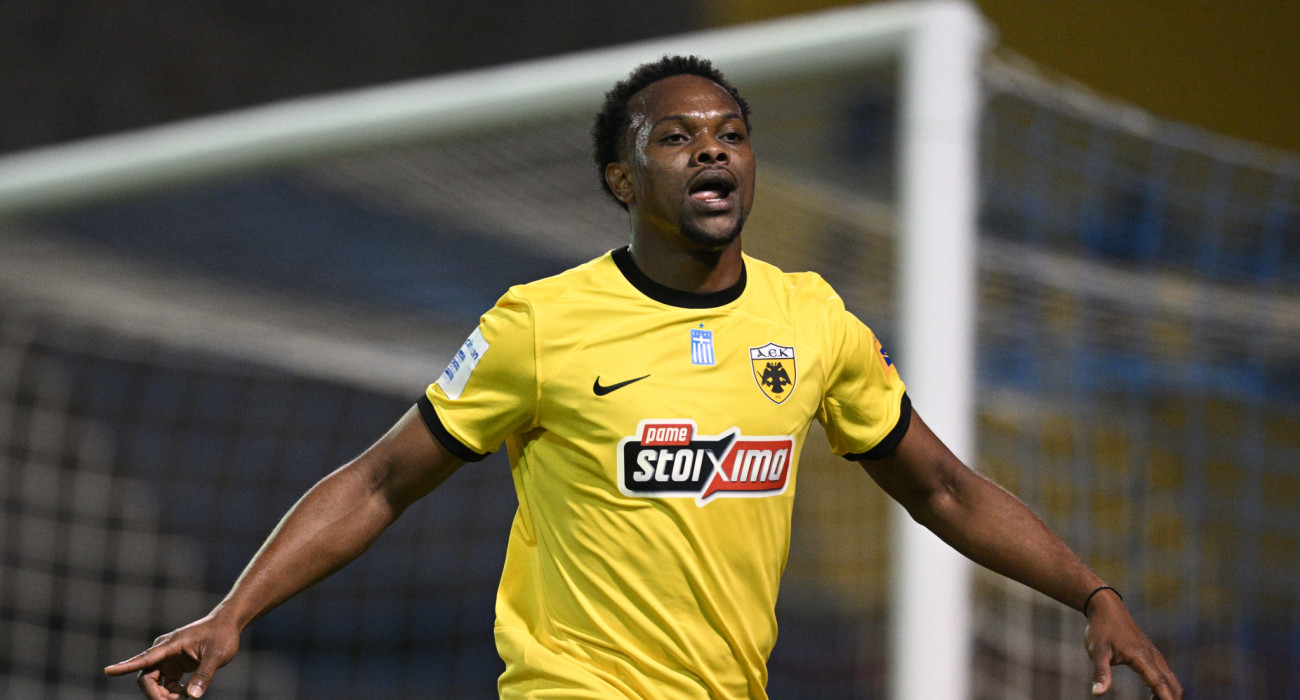 Ο Λιβάι Γκαρσία πανηγυρίζει με την ΑΕΚ / Πηγή: Eurokinissi