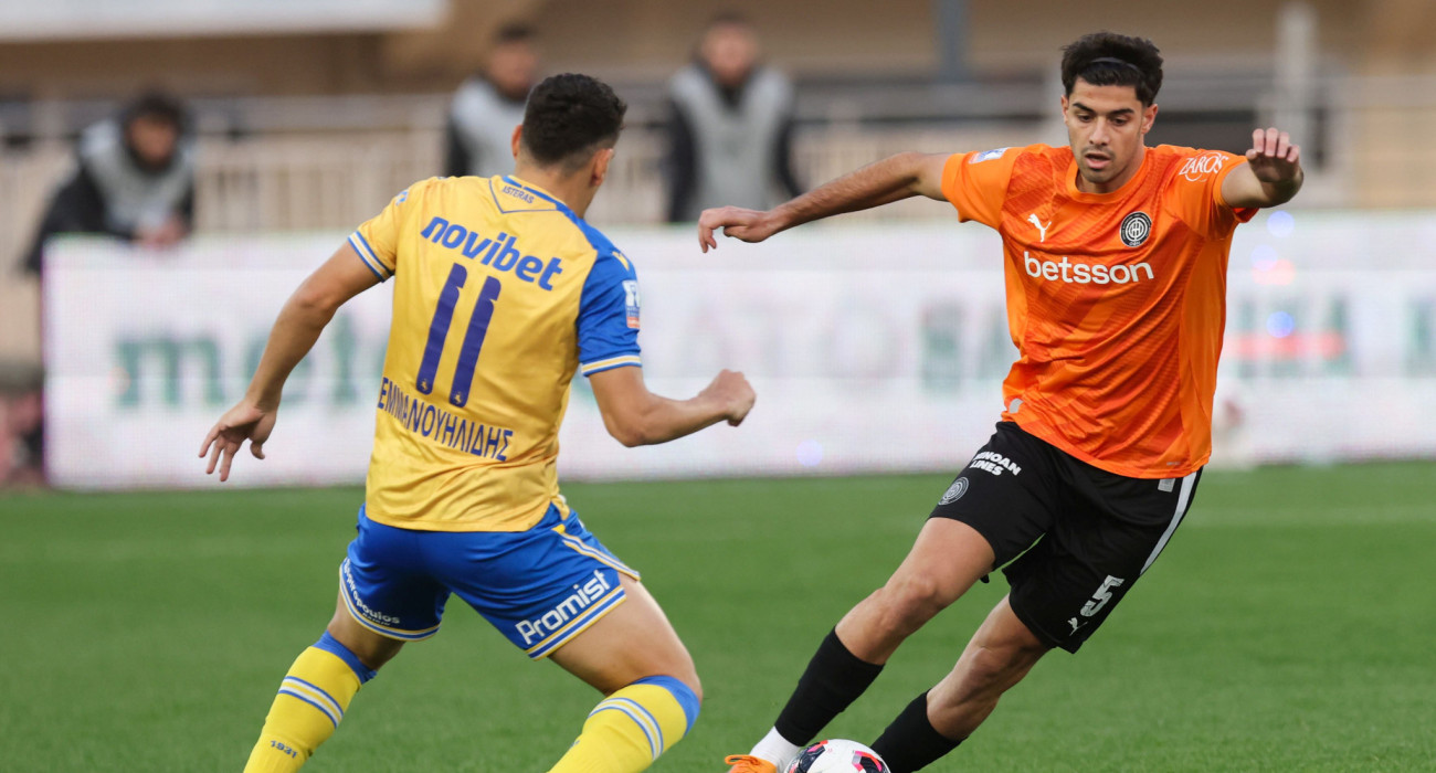 Στιγμιότυπο από το παιχνίδι ΟΦΗ - Αστέρας AKTOR / Πηγή: Eurokinissi