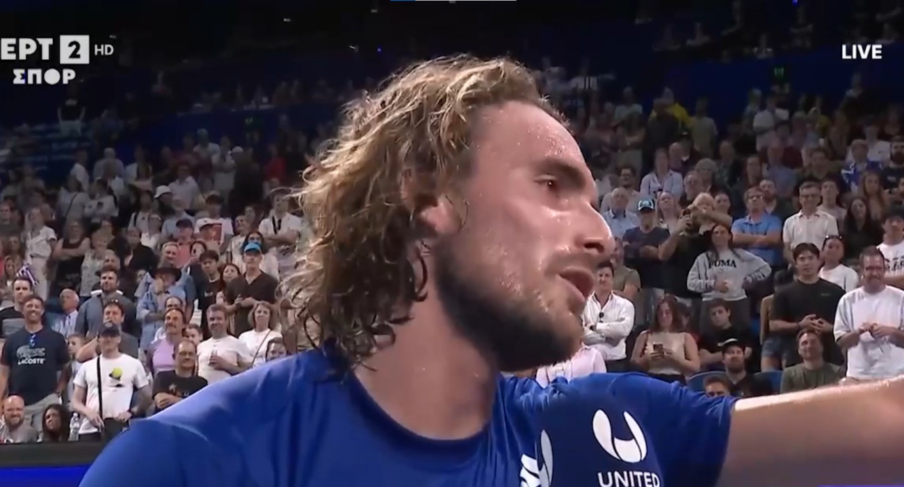 Ο Στέφανος Τσιτσιπάς παραχωρεί δηλώσεις / Πηγή: Glomex