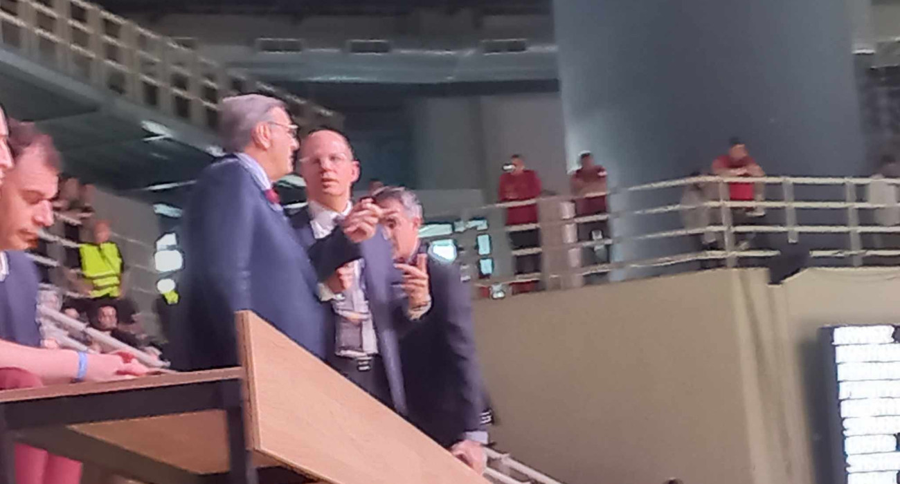Παρακολουθούν μαζί το Final 4 του BCL Ζαγκλής και Λιόλιος Παρακολουθούν μαζί το Final 4 του BCL Ζαγκλής και Λιόλιος