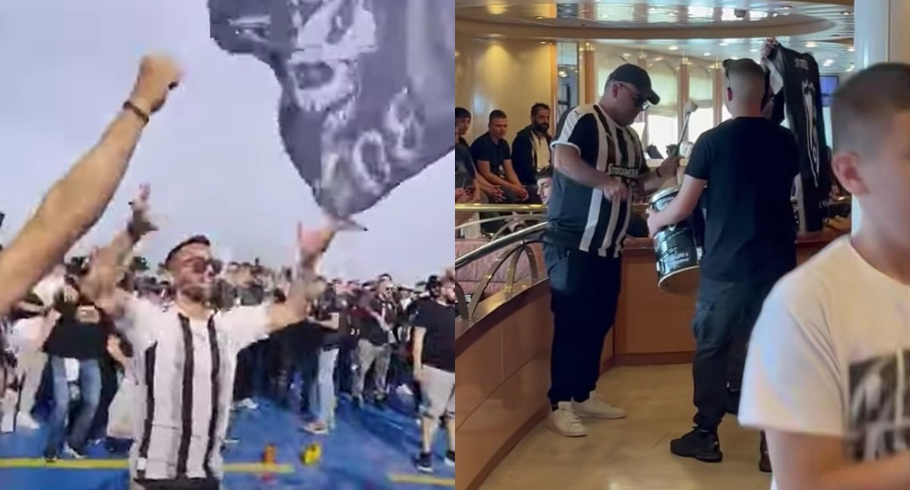 Τρέλα από τους οπαδούς του ΟΦΗ στο δρόμο για την Αθήνα - Video μέσα από το πλοίο Τρέλα από τους οπαδούς του ΟΦΗ στο δρόμο για την Αθήνα - Video μέσα από το πλοίο