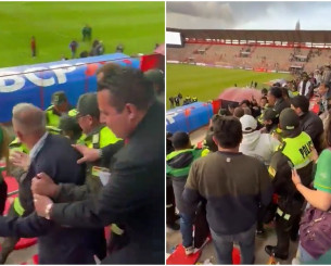 Σκηνές χάους: Ο Πρόεδρος της Ποδοσφαιρικής Ομοσπονδίας της Βολιβίας ενεπλάκη σε συμπλοκή με φιλάθλους (vid)