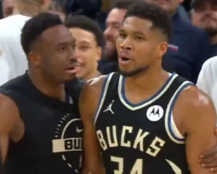 Ο Γιάννης Αντετοκούνμπο κάλεσε τον κόσμο της Ιντιάνα να σωπάσει και ο Θανάσης του έλεγε «Ήρεμα» (Video)