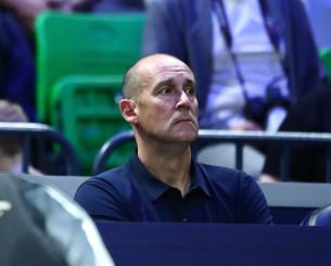 Ο Παναγιώτης Αγγελόπουλος στο ΟΑΚΑ για τον τελικό του Hellenic Championship