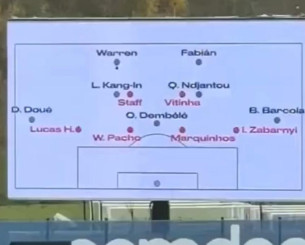 Το νέο «τρικ» του Λουίς Ενρίκε - Εστησε γιγάντιο πίνακα στην προπόνηση για να παραπλανήσει τον αντίπαλο