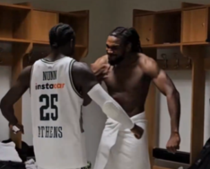 Αποθέωση για Ναν στα αποδυτήρια του Παναθηναϊκού μετά τη νίκη επί της Φενέρμπαχτσε (video)