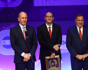 Γιώργος Αγγελόπουλος στη γιορτή του ΠΣΑΤ: «Ελπίζουμε πως πολύ σύντομα ο Ολυμπιακός θα μπει στο σπίτι του» (video)