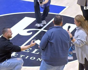 Πρόταση γάμου στο ημίχρονο του αγώνα Κολοσσός - Μαρούσι (video)