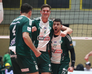 Πράσινος ο πρώτος τελικός της Volley League και 1-0 ο Παναθηναϊκός τον Ολυμπιακό Πράσινος ο πρώτος τελικός της Volley League και 1-0 ο Παναθηναϊκός τον Ολυμπιακό