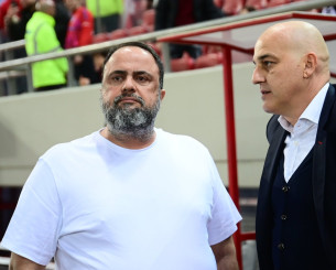 Μαρινάκης και Ηλιόπουλος τα είπαν στην σουίτα του προέδρου του Ολυμπιακού Μαρινάκης και Ηλιόπουλος τα είπαν στην σουίτα του προέδρου του Ολυμπιακού