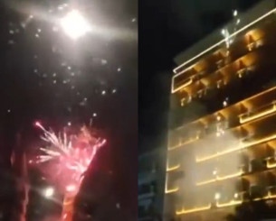 Χαμός με πυροτεχνήματα τα ξημερώματα έξω από το ξενοδοχείο της Εφές (video) Χαμός με πυροτεχνήματα τα ξημερώματα έξω από το ξενοδοχείο της Εφές (video)