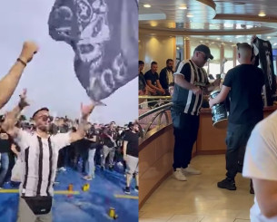 Τρέλα από τους οπαδούς του ΟΦΗ στο δρόμο για την Αθήνα - Video μέσα από το πλοίο