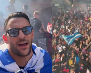 «Χαμός» στην παρέλαση τίτλου της Μπολόνια - Με ελληνική σημαία ο Λυκογιάννης (video) «Χαμός» στην παρέλαση τίτλου της Μπολόνια - Με ελληνική σημαία ο Λυκογιάννης (video)