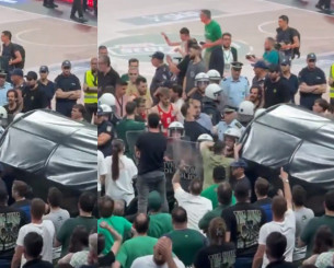 Mε προσποίηση ο Μπαρτζώκας απέφυγε αντικείμενο από την εξέδρα (video) Mε προσποίηση ο Μπαρτζώκας απέφυγε αντικείμενο από την εξέδρα (video)