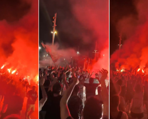 Υποδοχή στο ΟΑΚΑ από εκατοντάδες φίλους του Παναθηναϊκού - Δείτε βίντεο Υποδοχή στο ΟΑΚΑ από εκατοντάδες φίλους του Παναθηναϊκού - Δείτε βίντεο