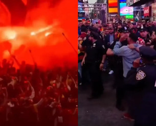 Χάος στη Νέα Υόρκη: Οπαδοί της Εσπεράνς έβαλαν φωτιές και προκάλεσαν επεισόδια (video) Χάος στη Νέα Υόρκη: Οπαδοί της Εσπεράνς έβαλαν φωτιές και προκάλεσαν επεισόδια (video)