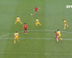 Η Ισπανία Κ21 ισοφάρισε τη Ρουμανία με «τηλεκατευθυνόμενο» σουτ του Χαουρεγκιθάρ (video) Η Ισπανία Κ21 ισοφάρισε τη Ρουμανία με «τηλεκατευθυνόμενο» σουτ του Χαουρεγκιθάρ (video)