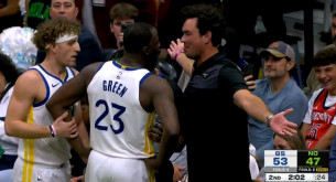 Ασταμάτητος Ντρέιμοντ Γκριν: Άνοιξε διάλογο με φίλο των Πέλικανς εν ώρα αγώνα (video)